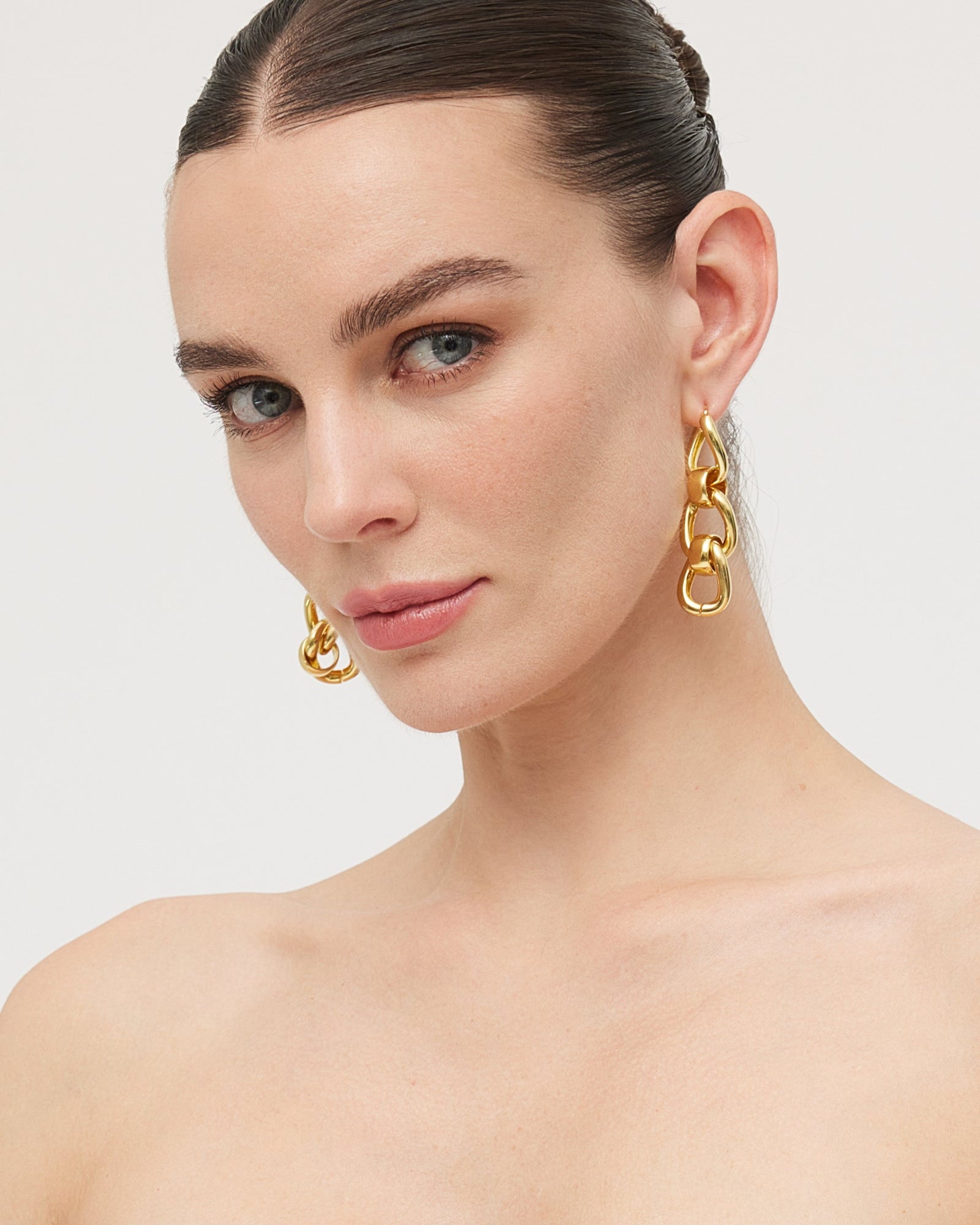 Metal Zincir Küpeler