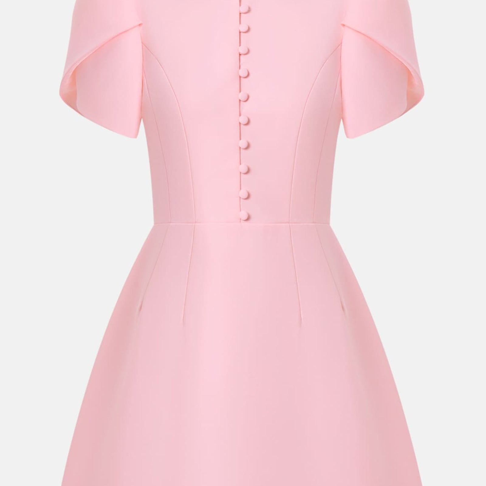 Pembe Yüksek Yaka Mini Elbise