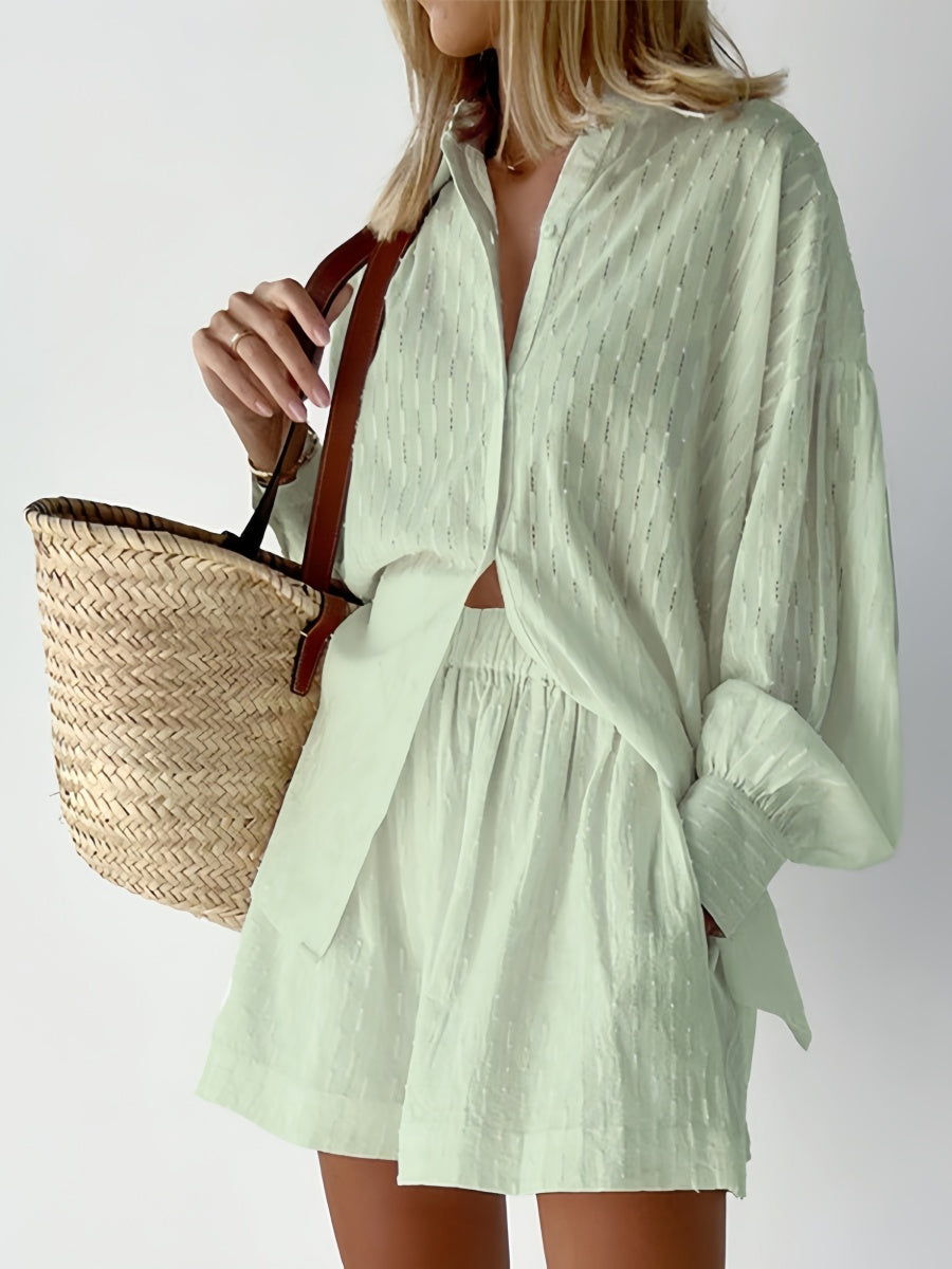 Balon Kol Şort Takımı