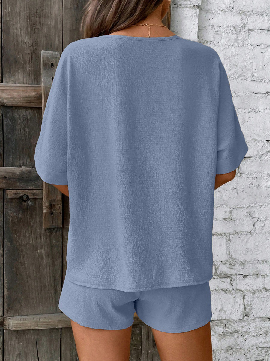 V Yaka Şort Takımı