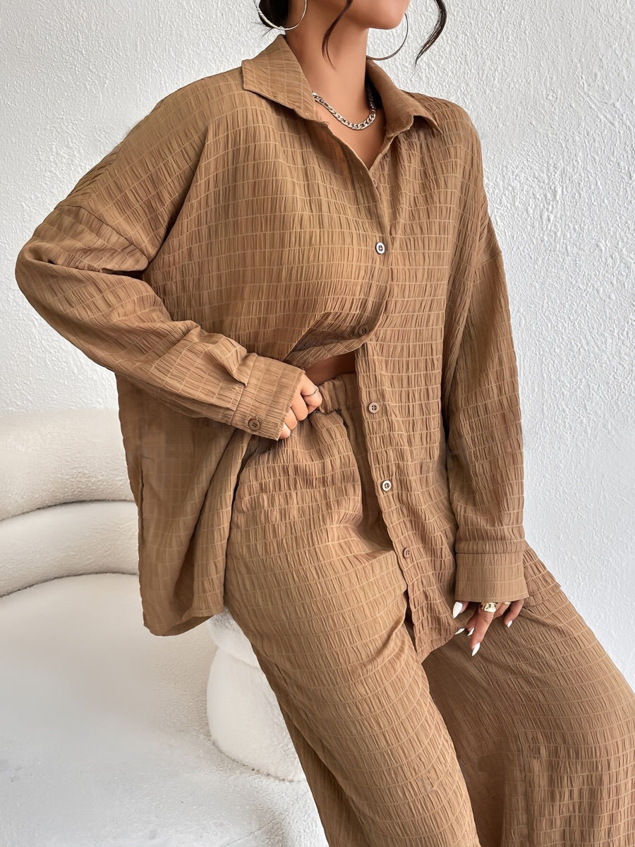 Minimalist Gömlek-Pantolon Set