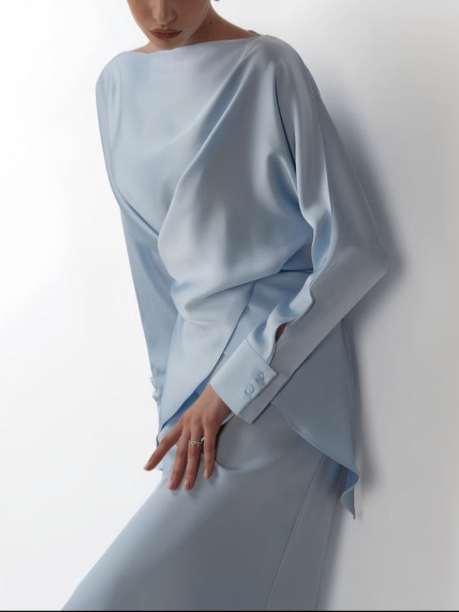 Zarif Çapraz Bağlamalı Düz Etek Takımı