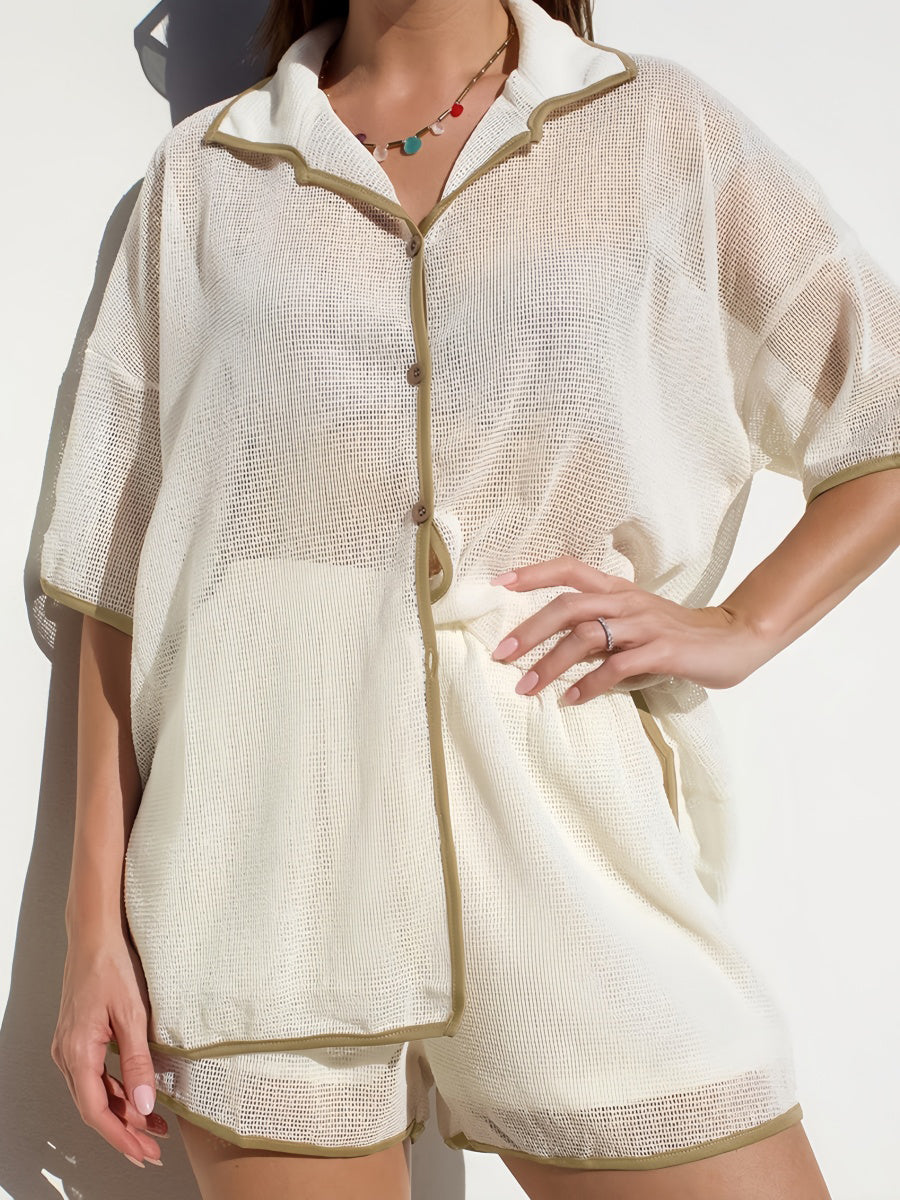 Ajurlu Şort Takımı