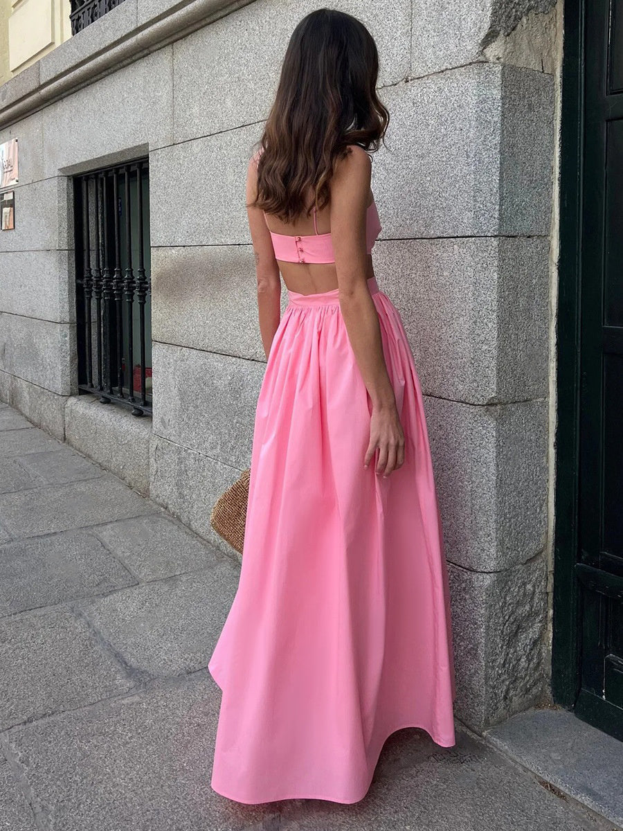 Askılı Maxi Etek Takımı