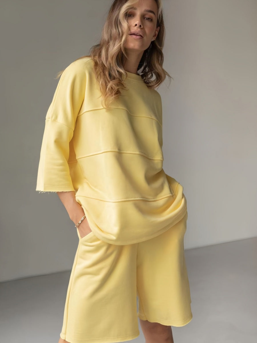 Rahat Pamuklu Şort Takım