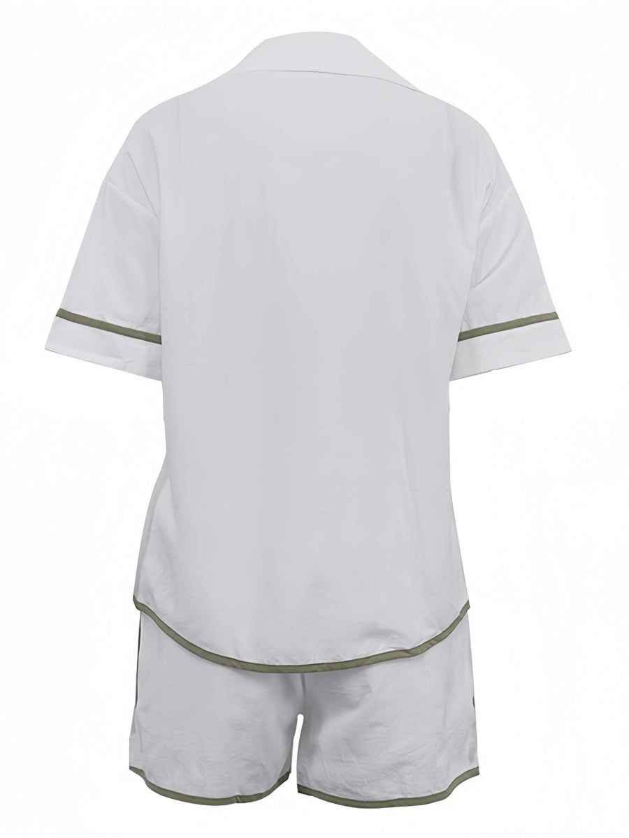 V Yaka Şort Takımı