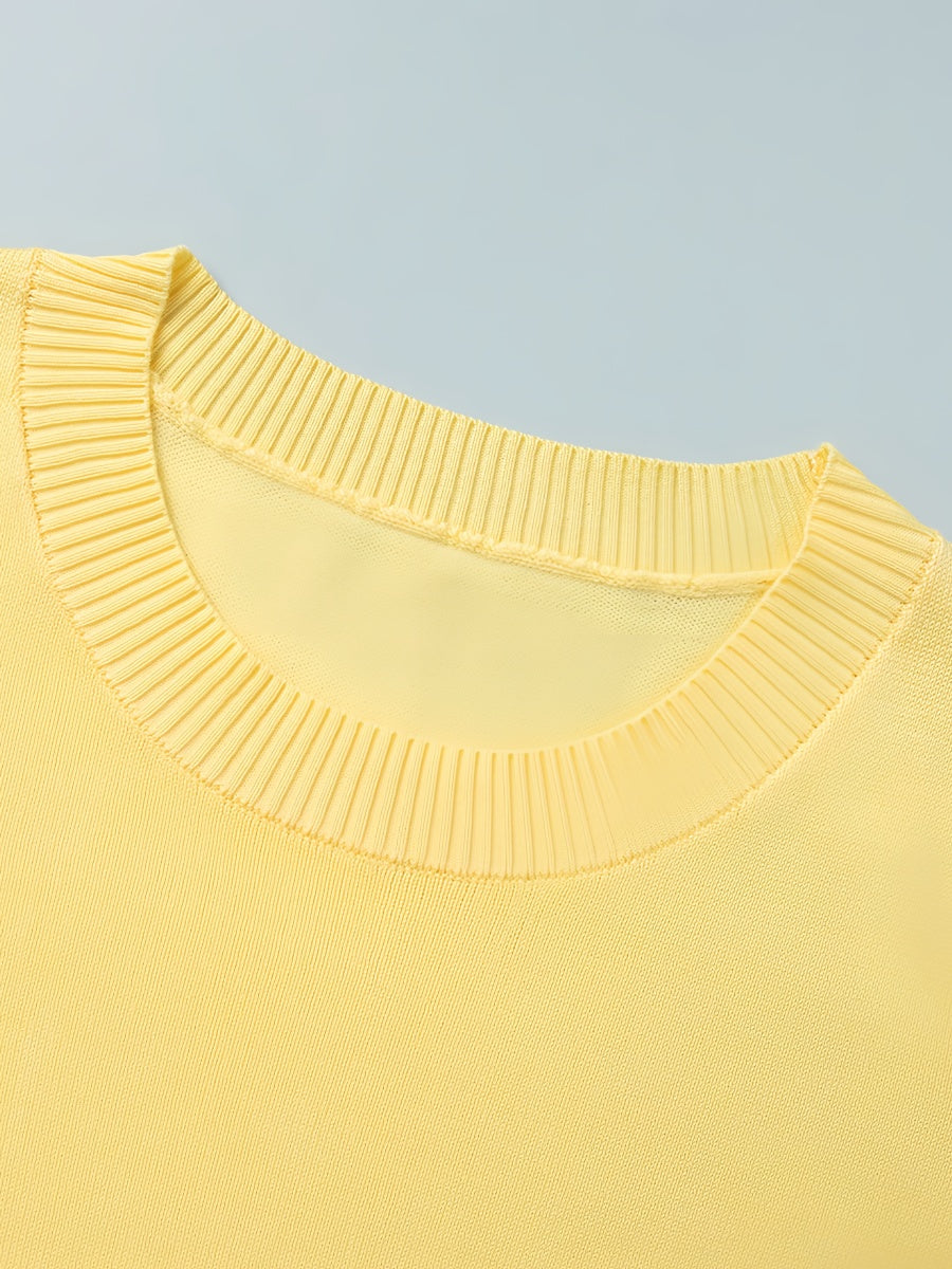 Örme Kısa Kollu Uzun Etek Takımı