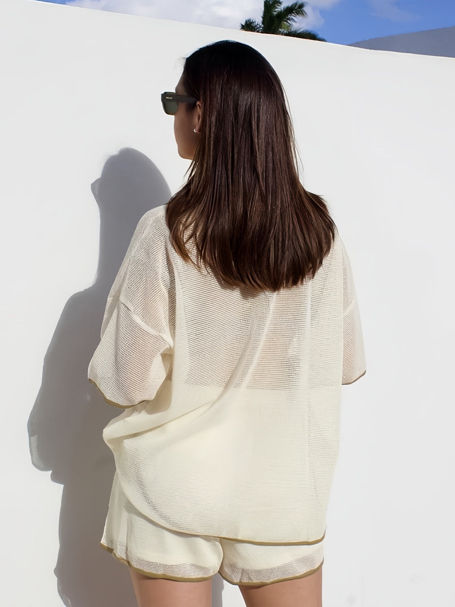 Ajurlu Şort Takımı