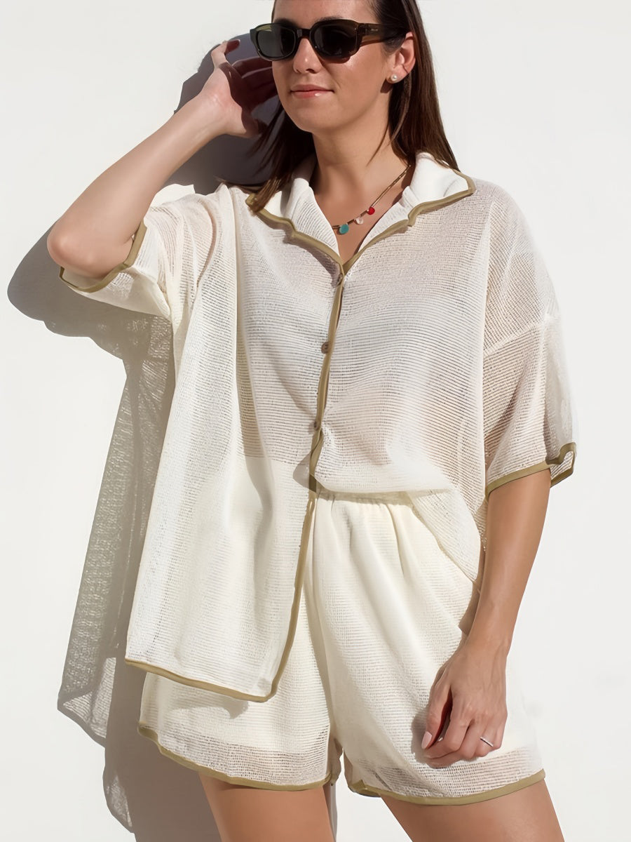 Ajurlu Şort Takımı