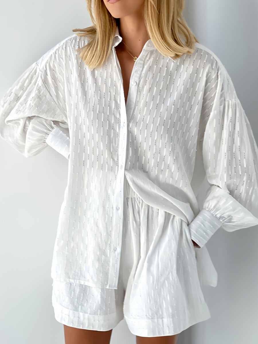 Balon Kol Şort Takımı