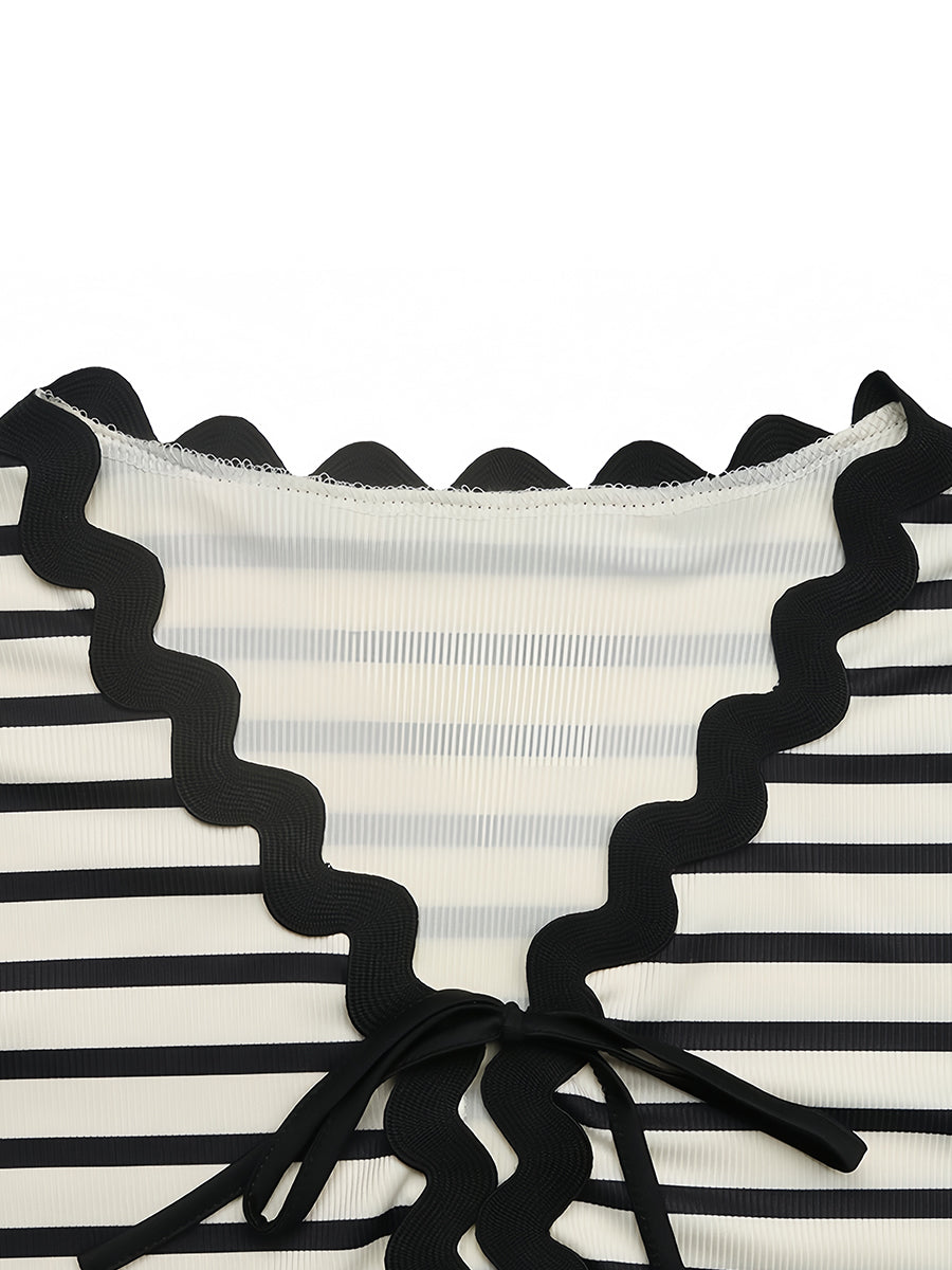 Çizgili Şort Takımı