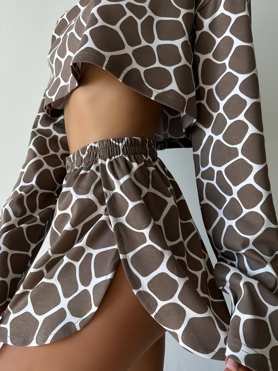 Geometrik Şort Takımı