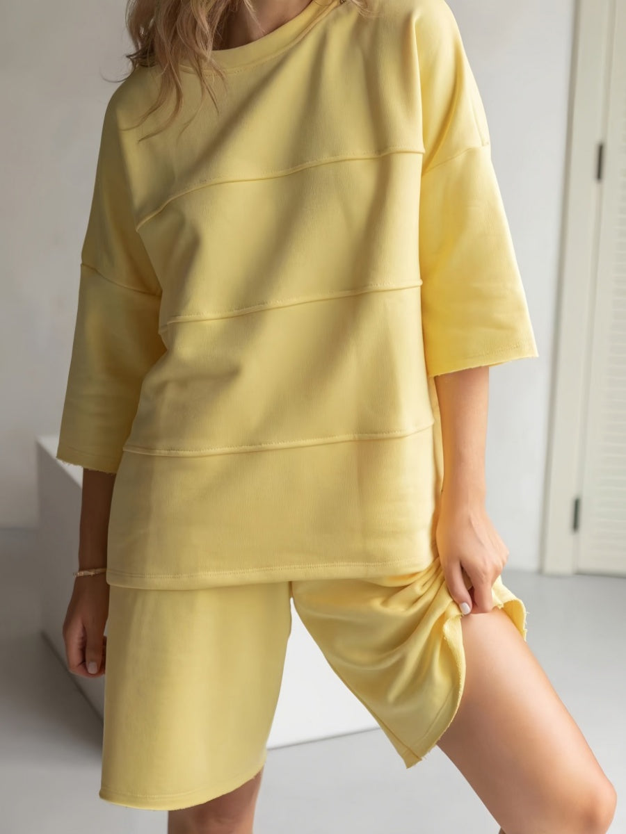 Rahat Pamuklu Şort Takım