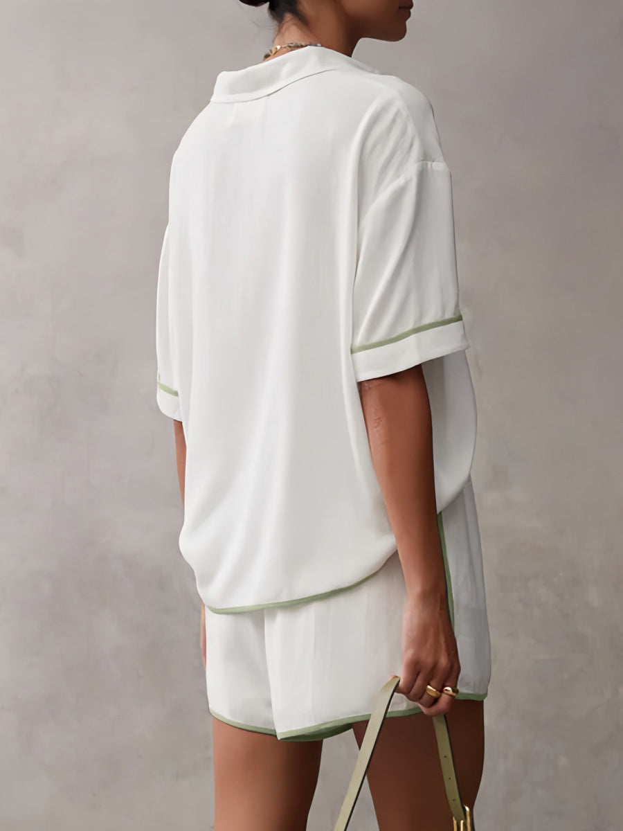 V Yaka Şort Takımı