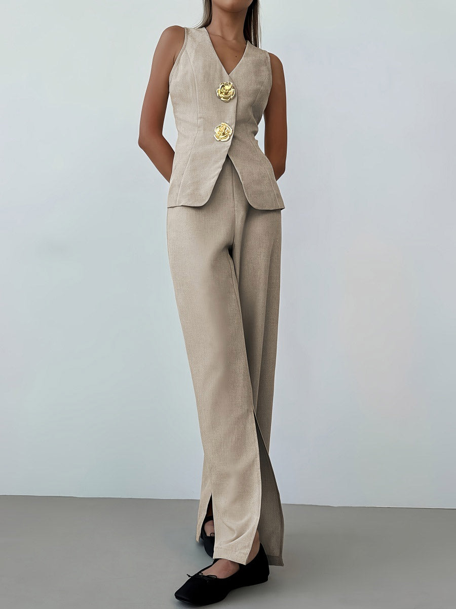 Yelekli Pantolon Takımı