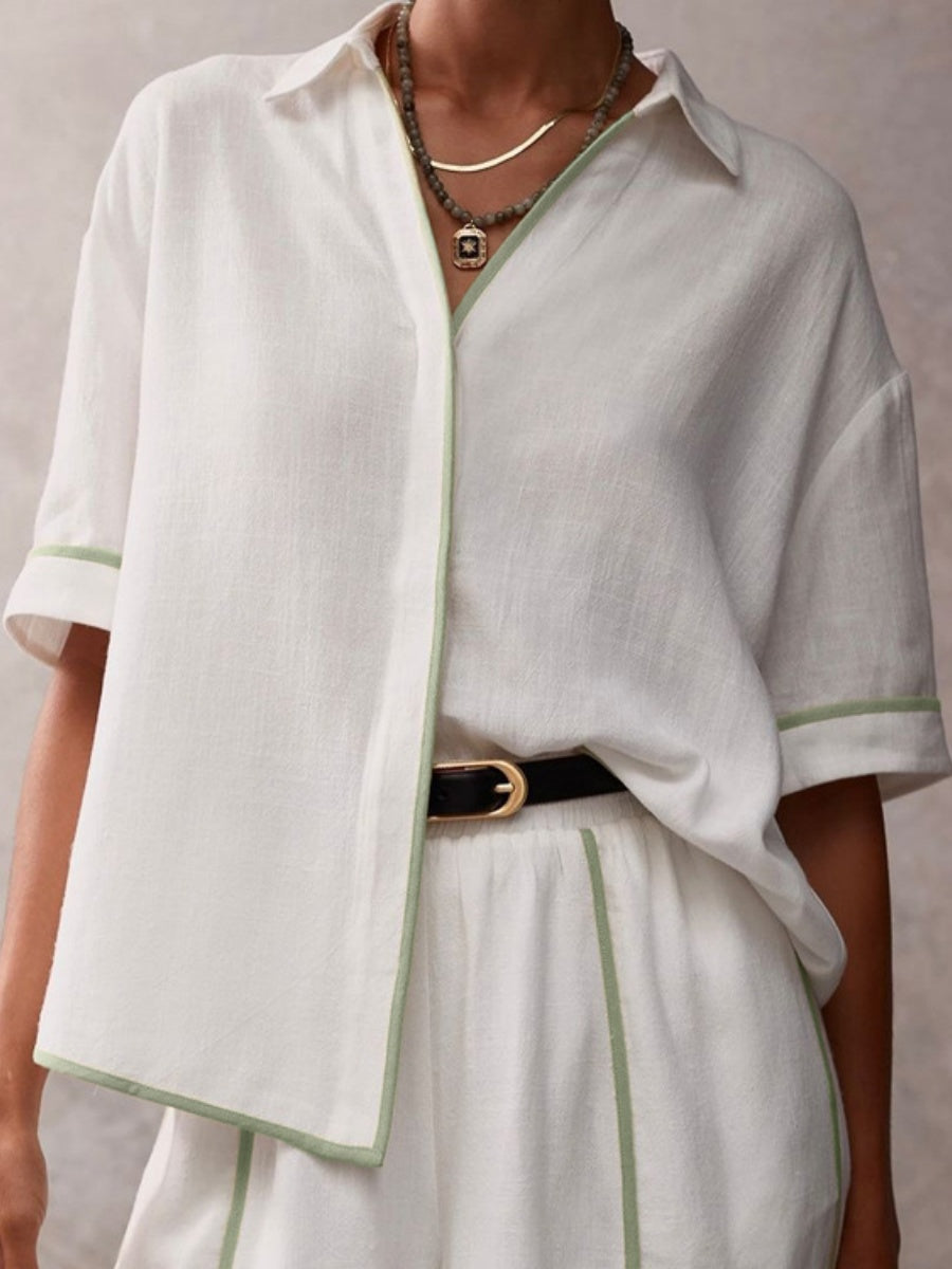 V Yaka Şort Takımı