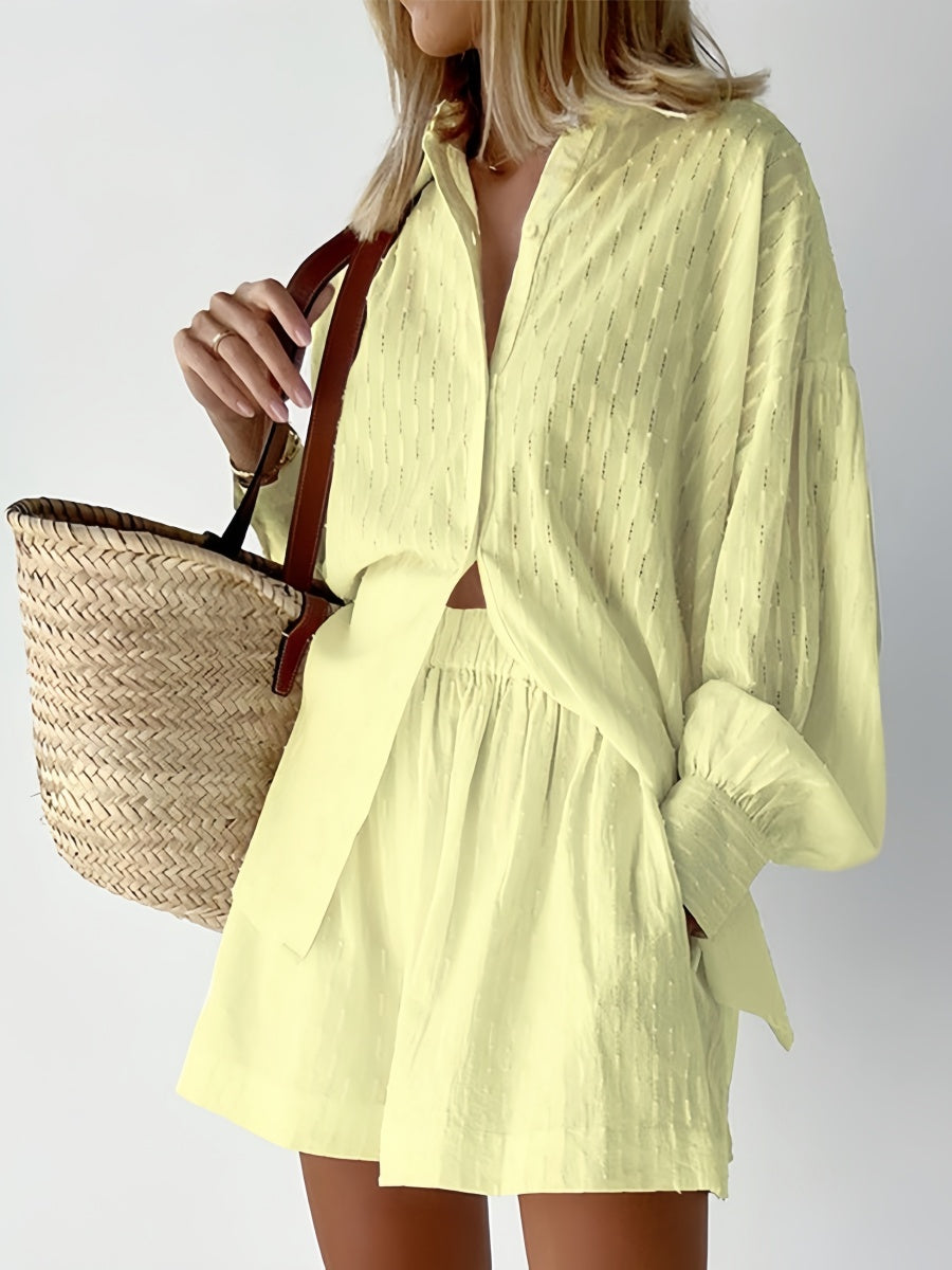 Balon Kol Şort Takımı