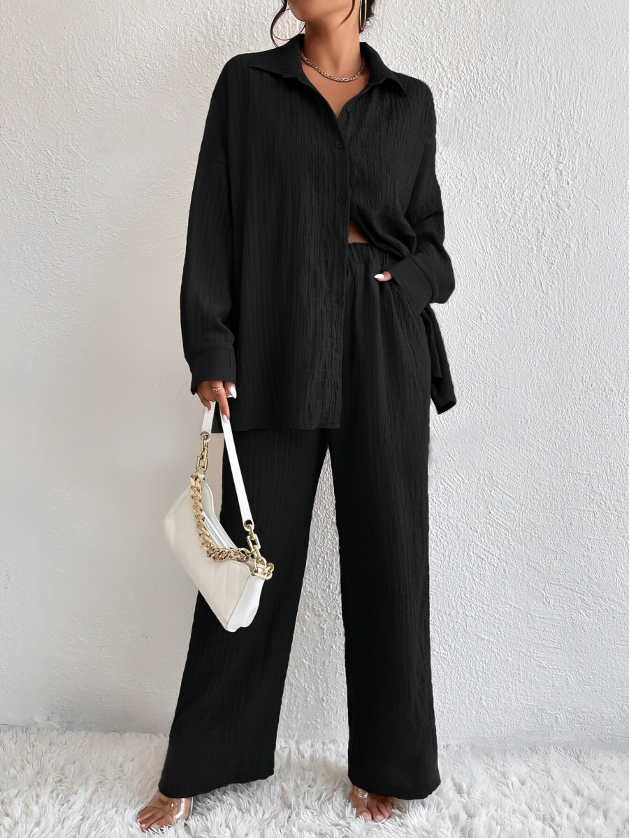 Minimalist Gömlek-Pantolon Set