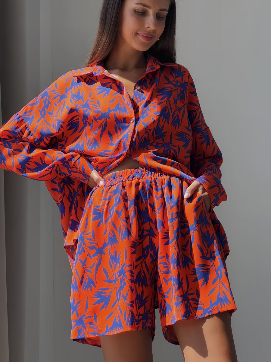 Yaprak Desenli Takım