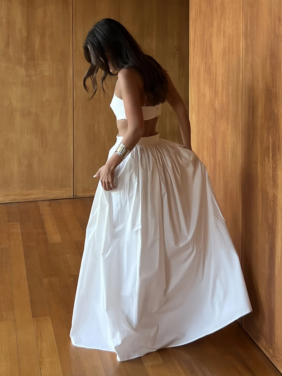 Askılı Maxi Etek Takımı