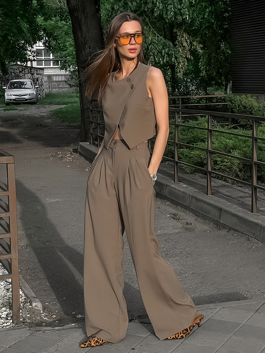 Asimetrik Pantolon Takımı