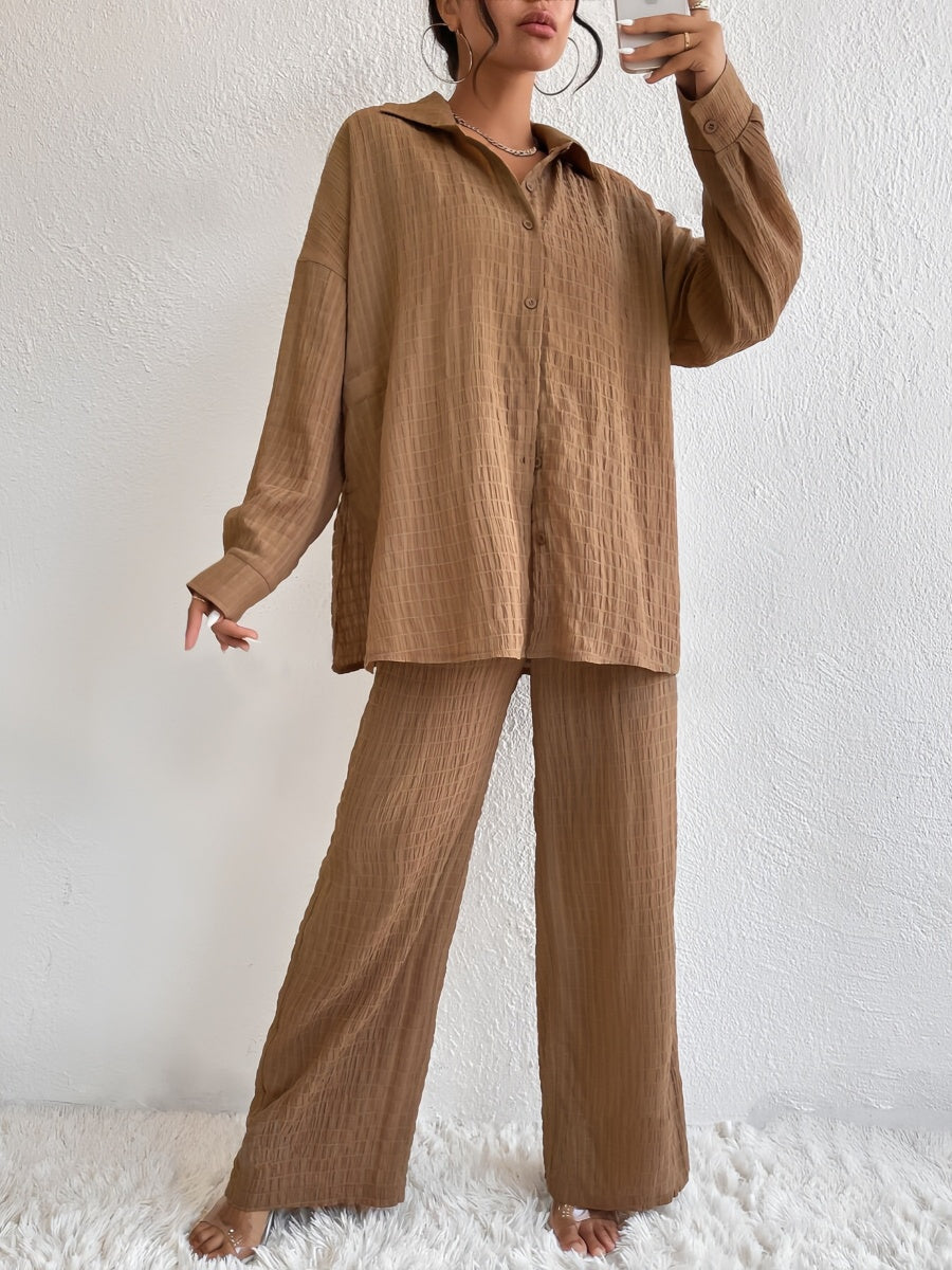 Minimalist Gömlek-Pantolon Set