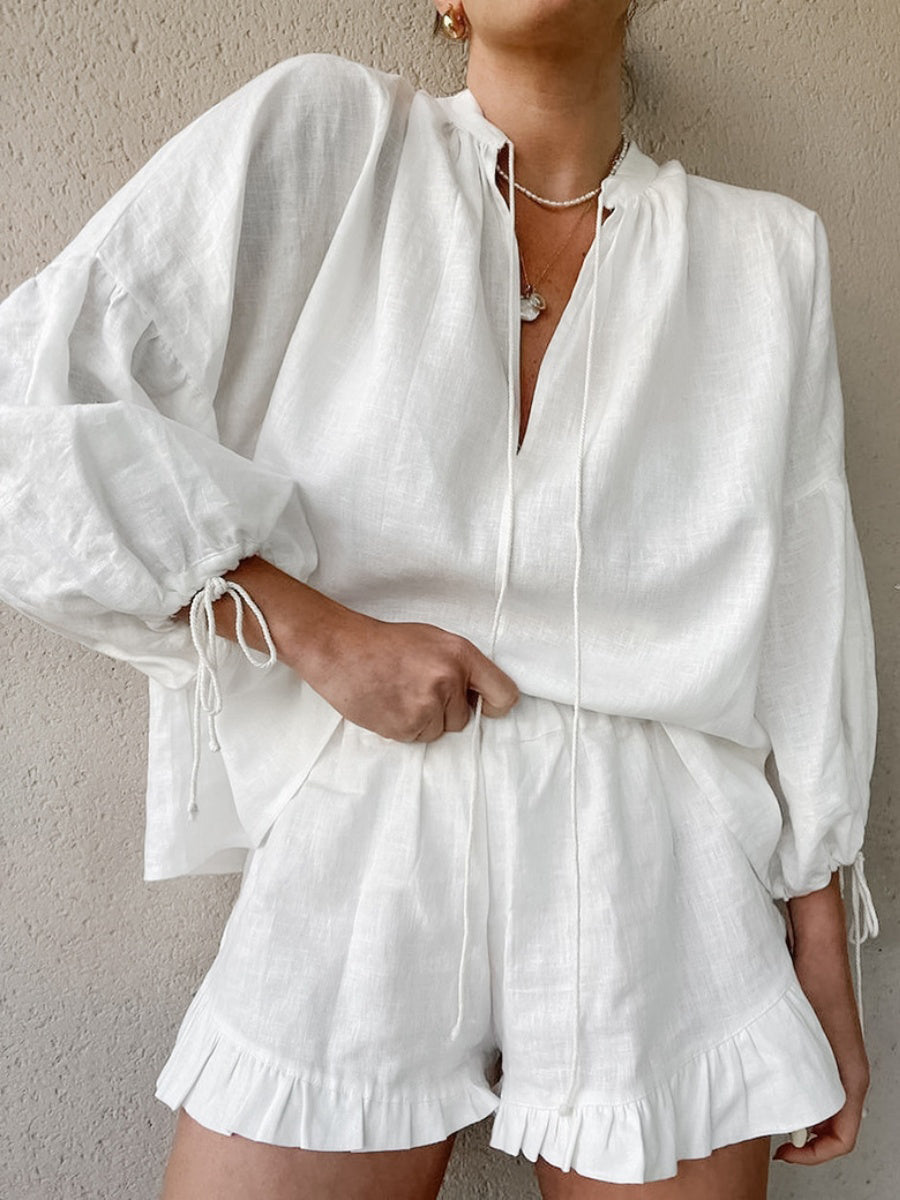 Volanlı Şort Takımı