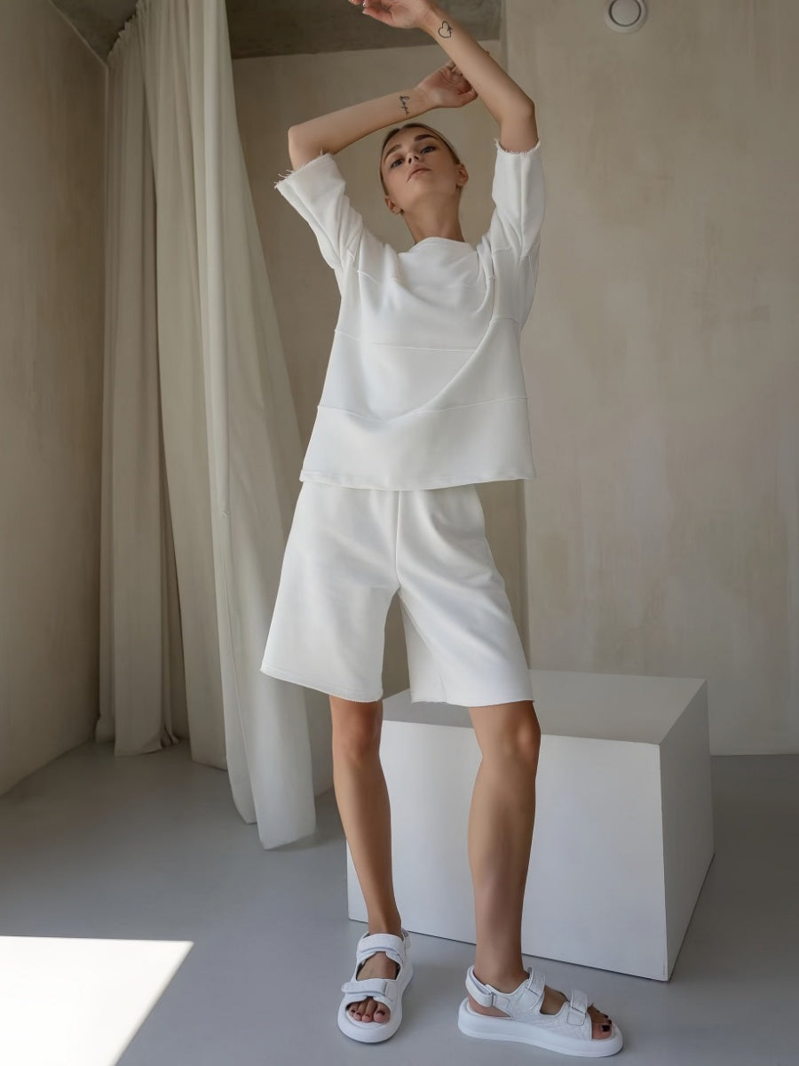 Rahat Pamuklu Şort Takım