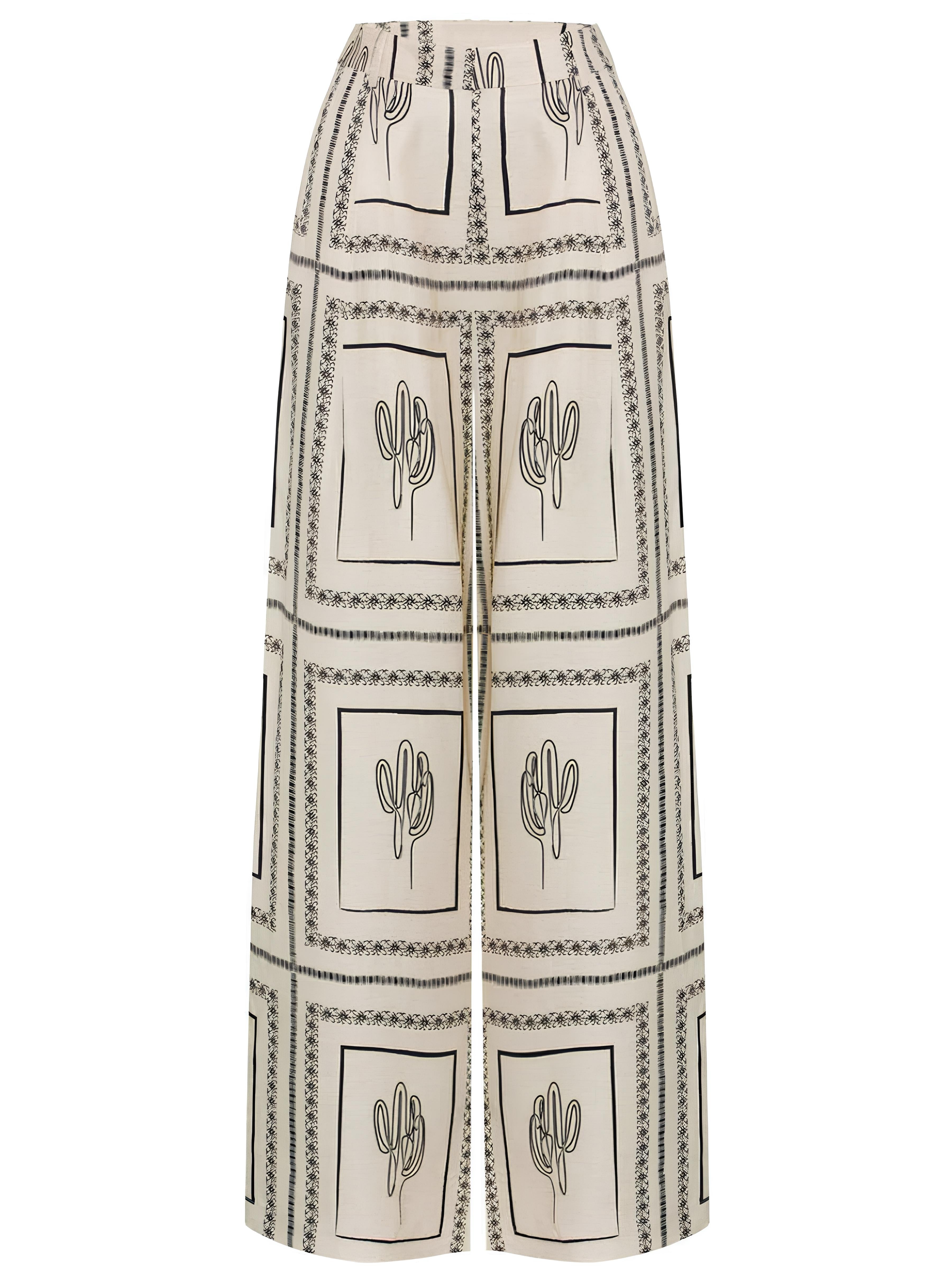 Desenli Uzun Kollu Pantolon Takımı