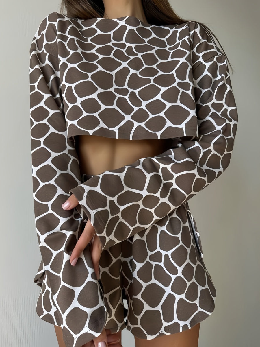 Geometrik Şort Takımı