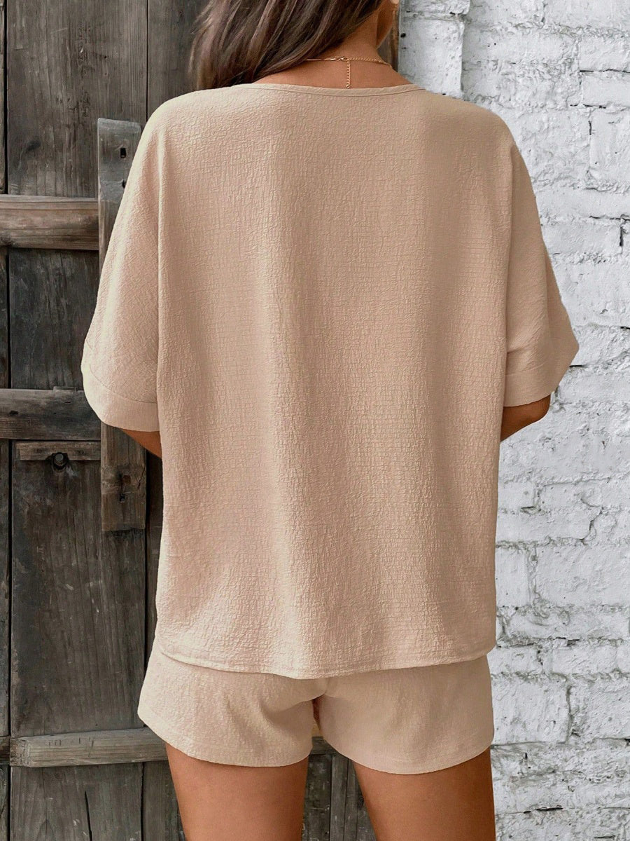 V Yaka Şort Takımı