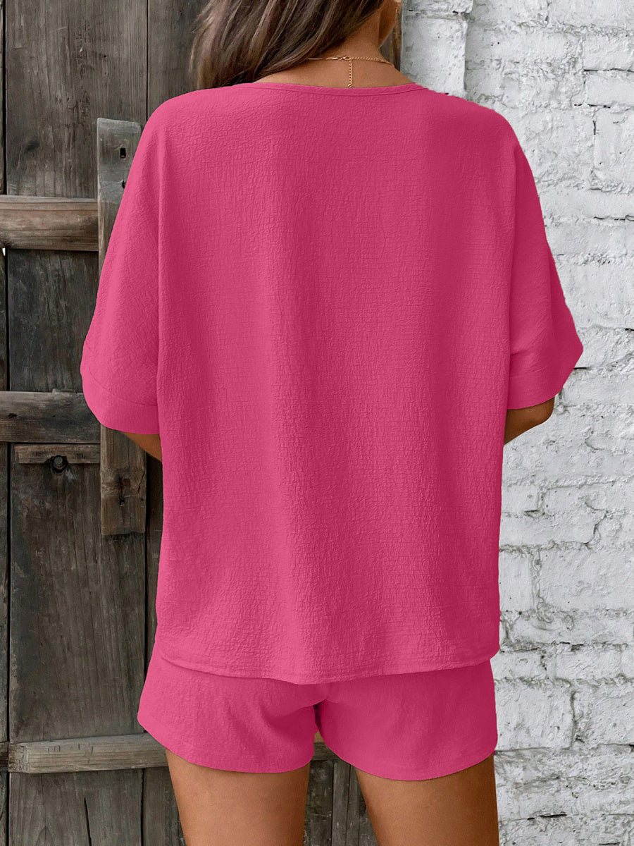 V Yaka Şort Takımı