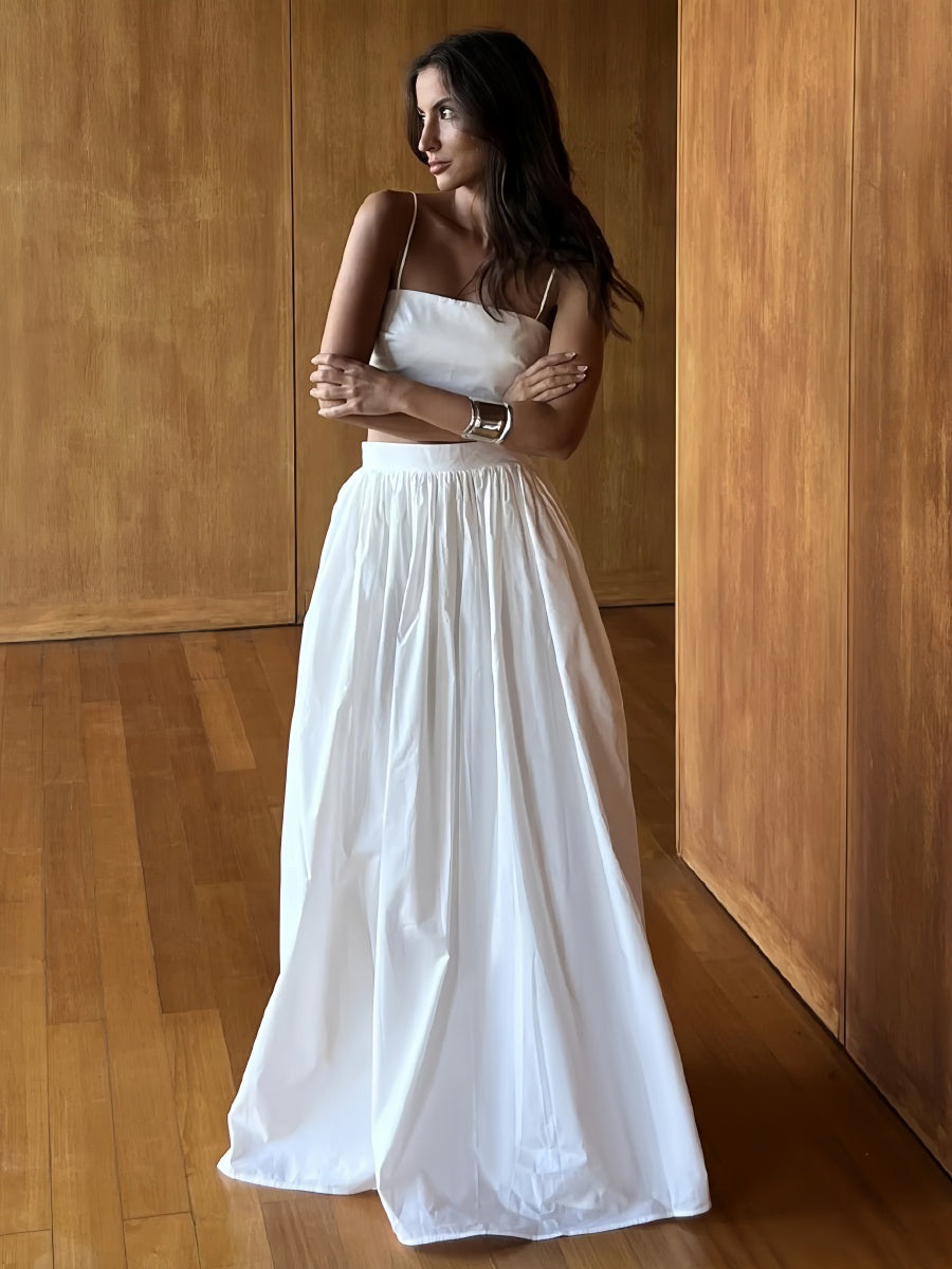 Askılı Maxi Etek Takımı