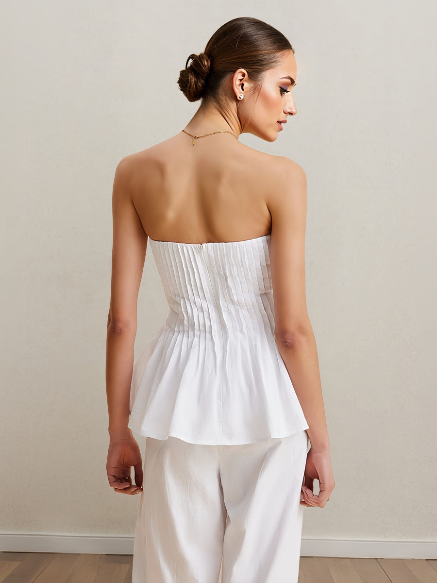 Straplez Üst & Pantolon Takımı