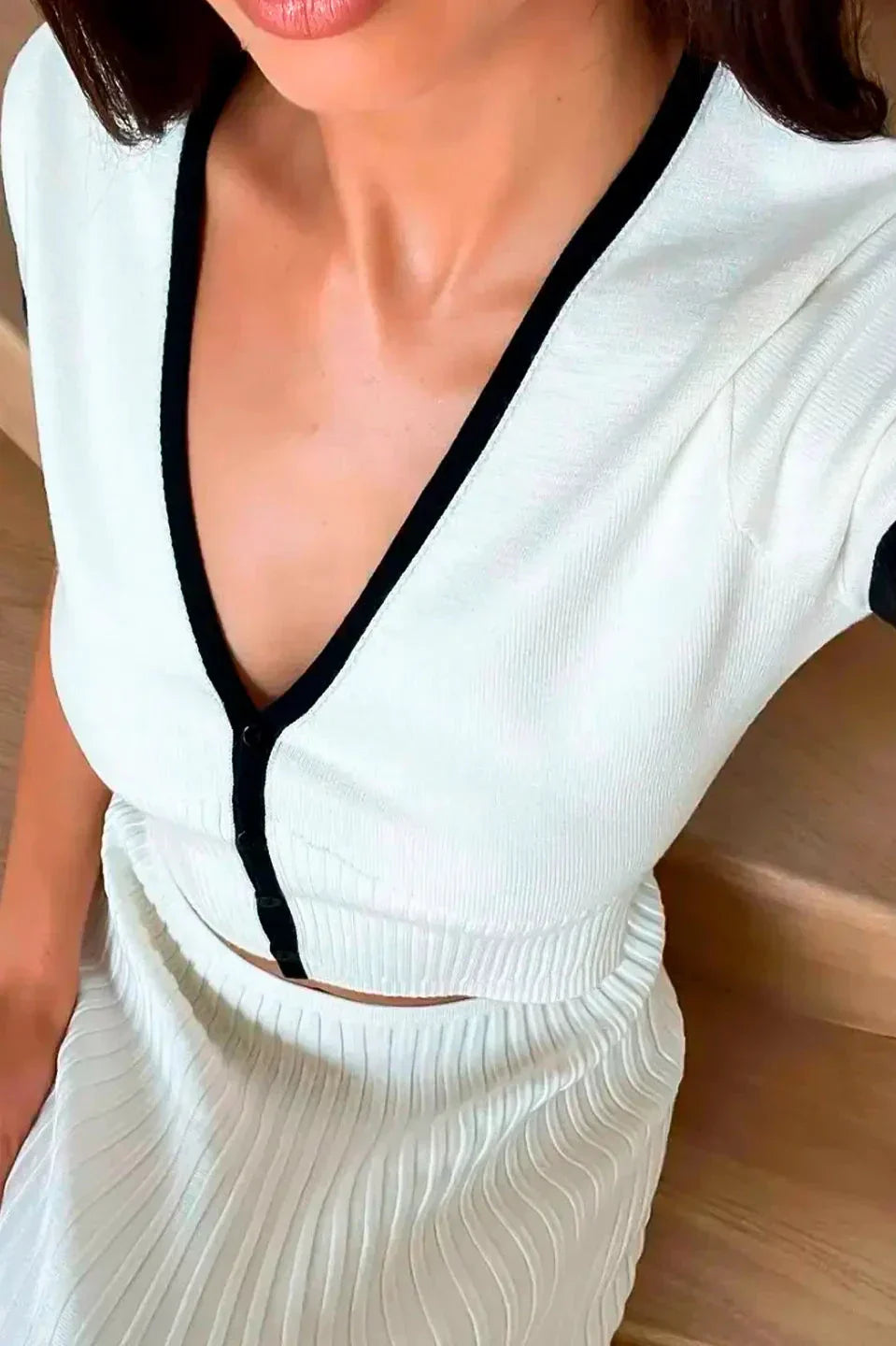 Fitilli Casual Şık Etek - Üst Takım