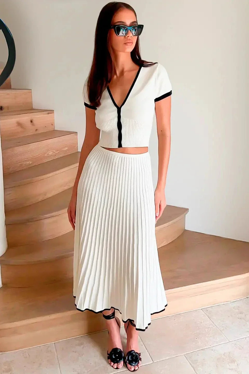 Fitilli Casual Şık Etek - Üst Takım