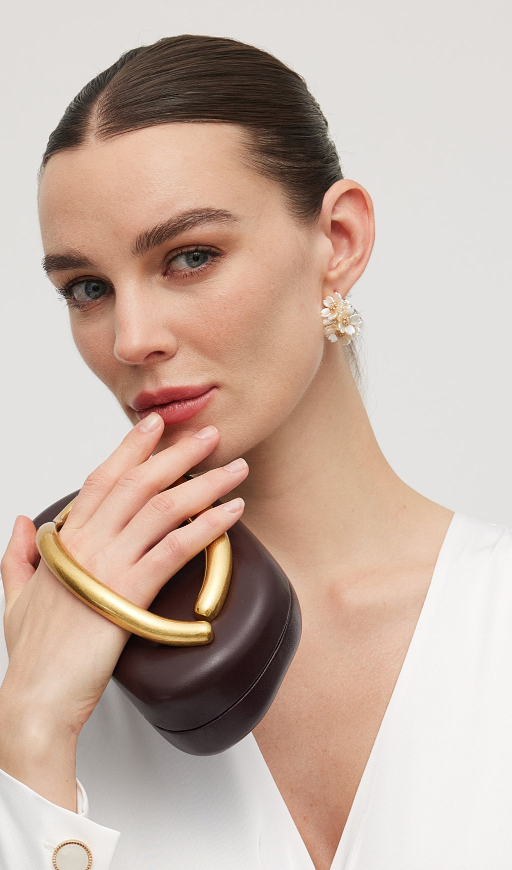 İnci Yapraklı Küpeler