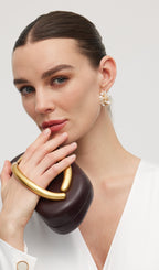 İnci Yapraklı Küpeler