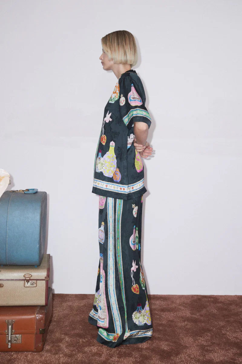 ELEA Desenli Kısa Kollu Takım