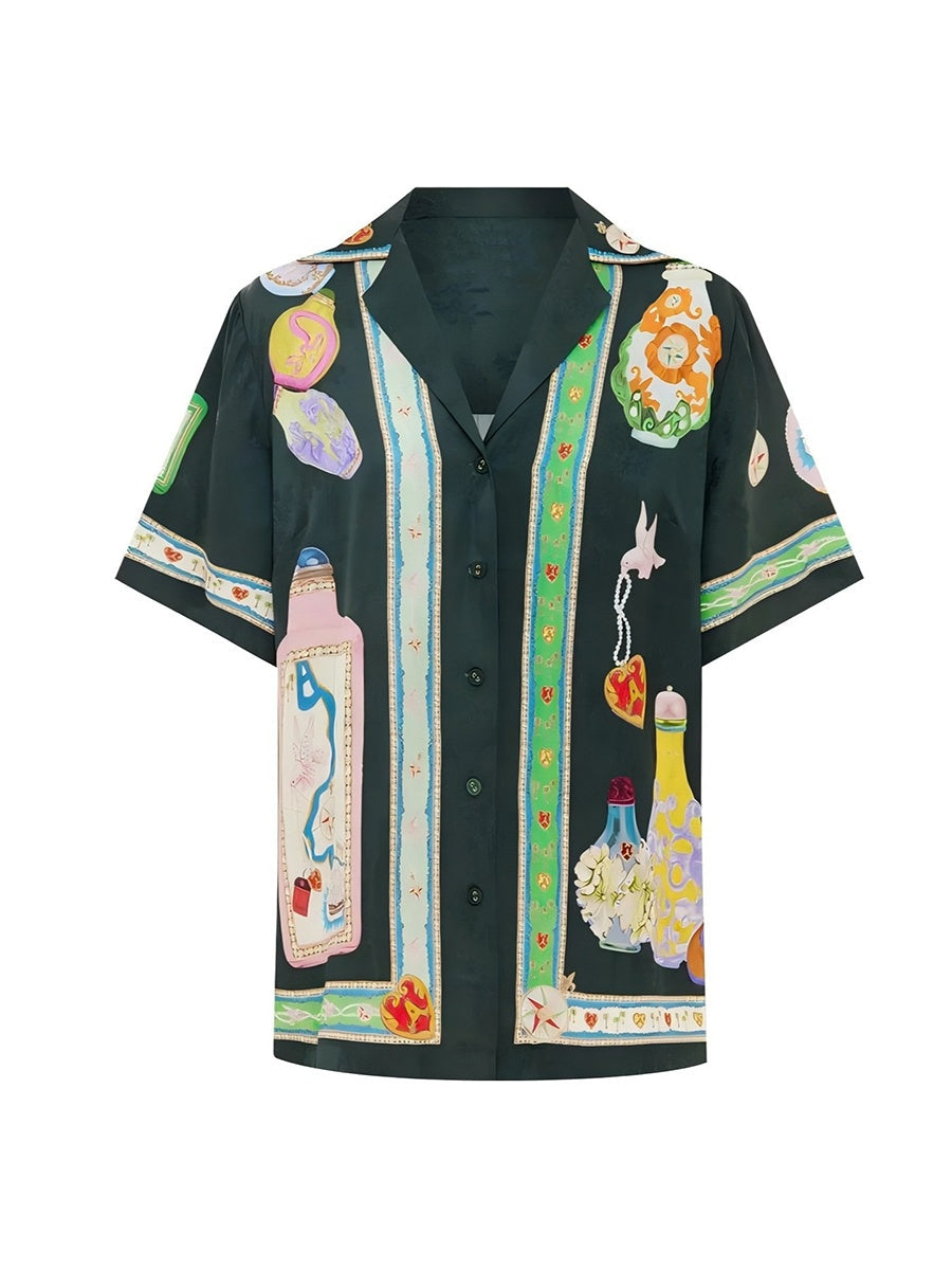 ELEA Desenli Kısa Kollu Takım