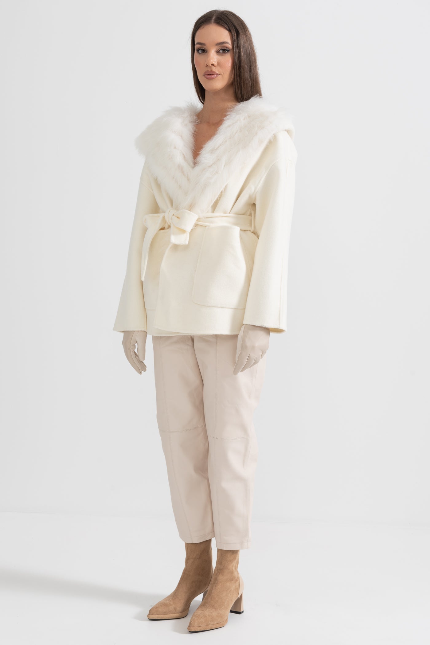 Oversize Kapüşonlu Ceket