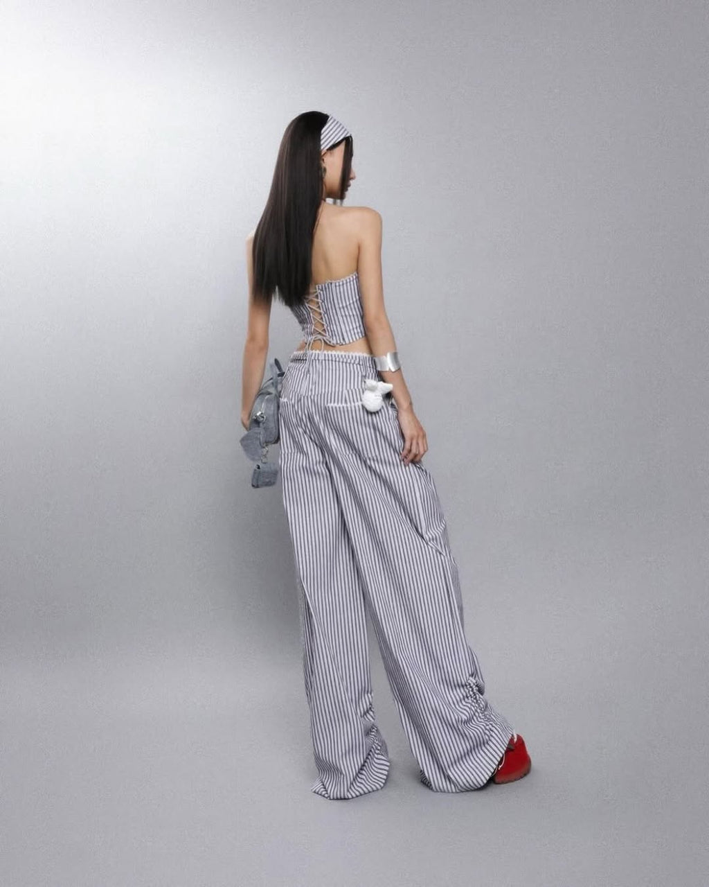 LİNARİA Çizgili Büstiyer & Pantolon Takım