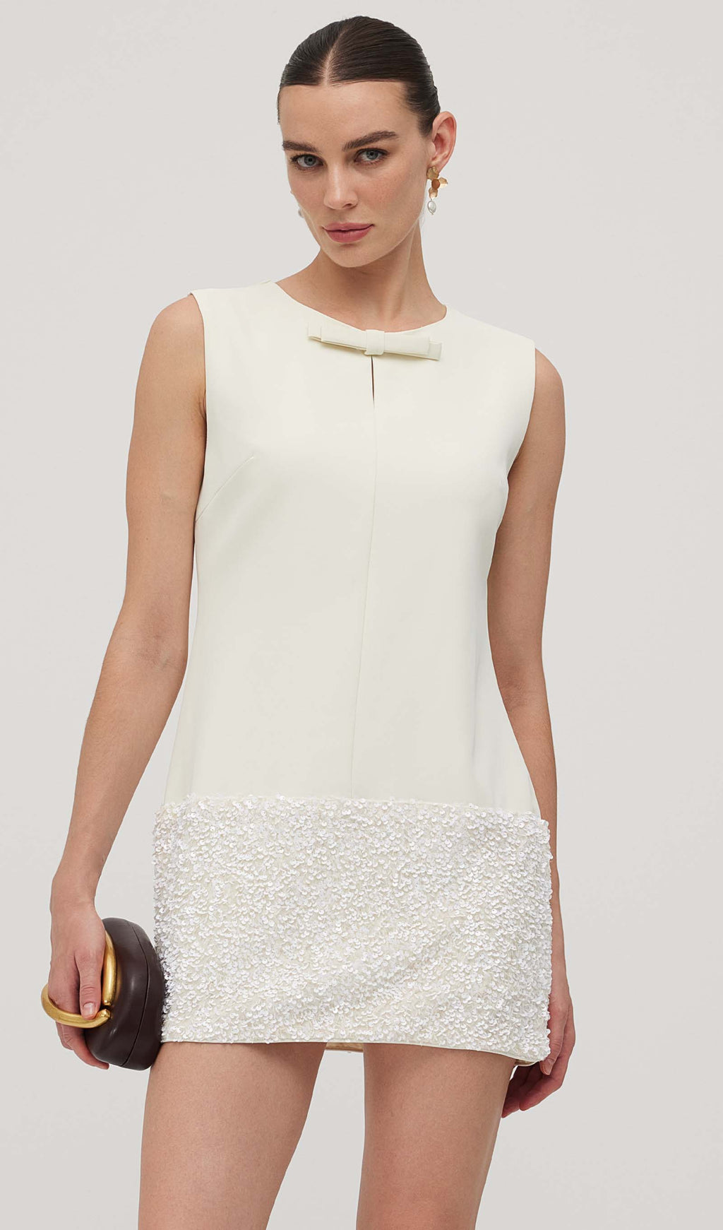 Kolsuz Fiyonklu Payetli Mini Elbise