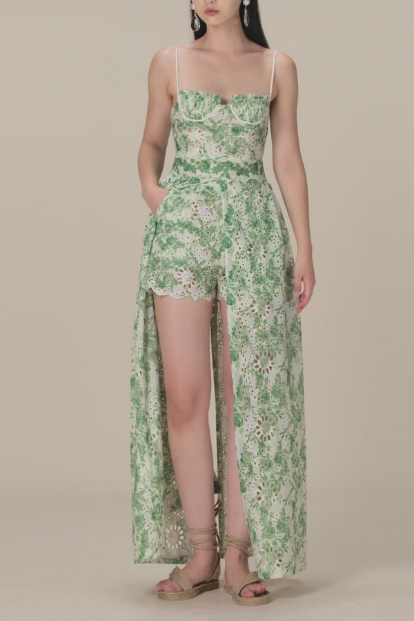 Askılı Çiçek Desenli Takım