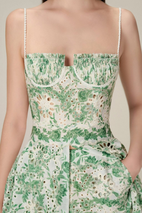 Askılı Çiçek Desenli Takım