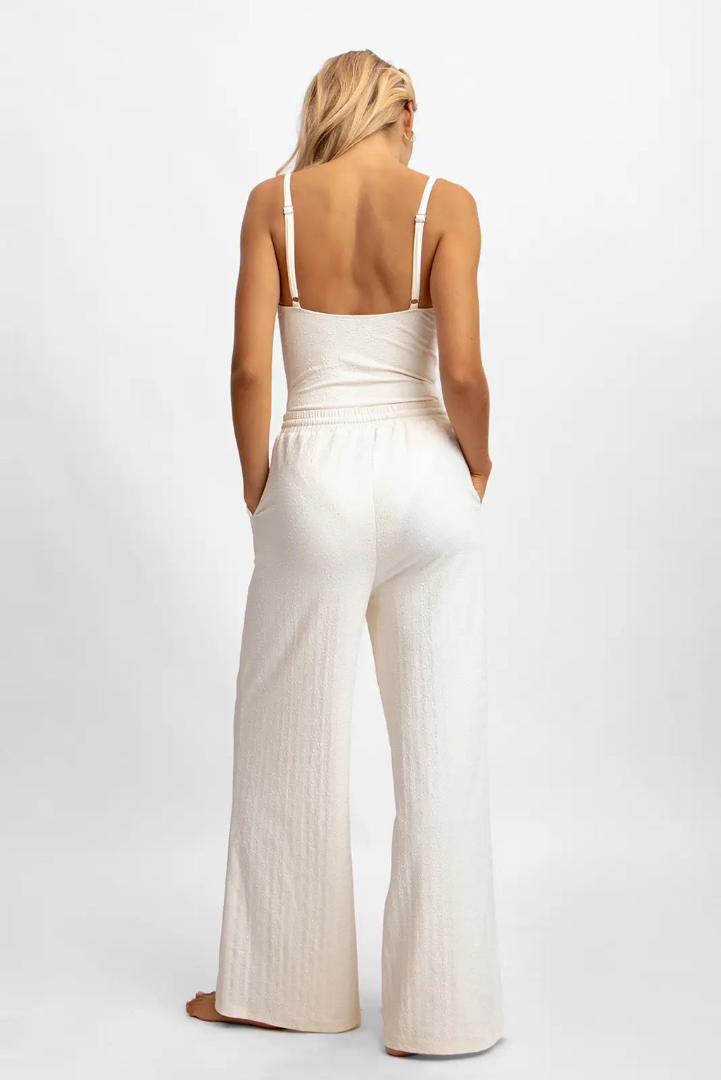 Andie Geniş Paça Pantolon / Vanilla Rom Jakarlı