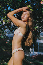 Candice Fırfırlı Cesur Alt / Pembe Geyik