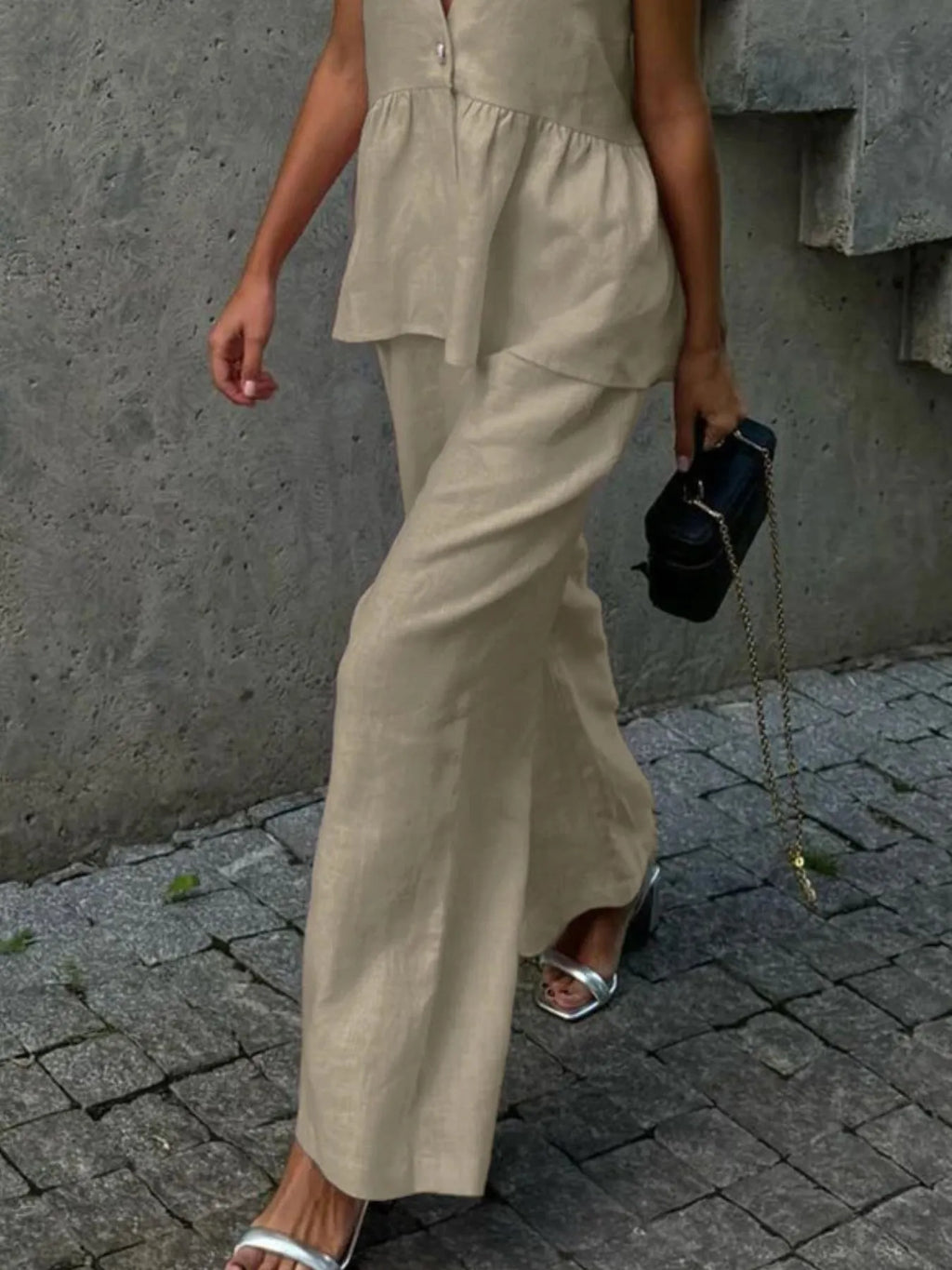 Veyra | V Yaka Yelek & Pantolon Takım