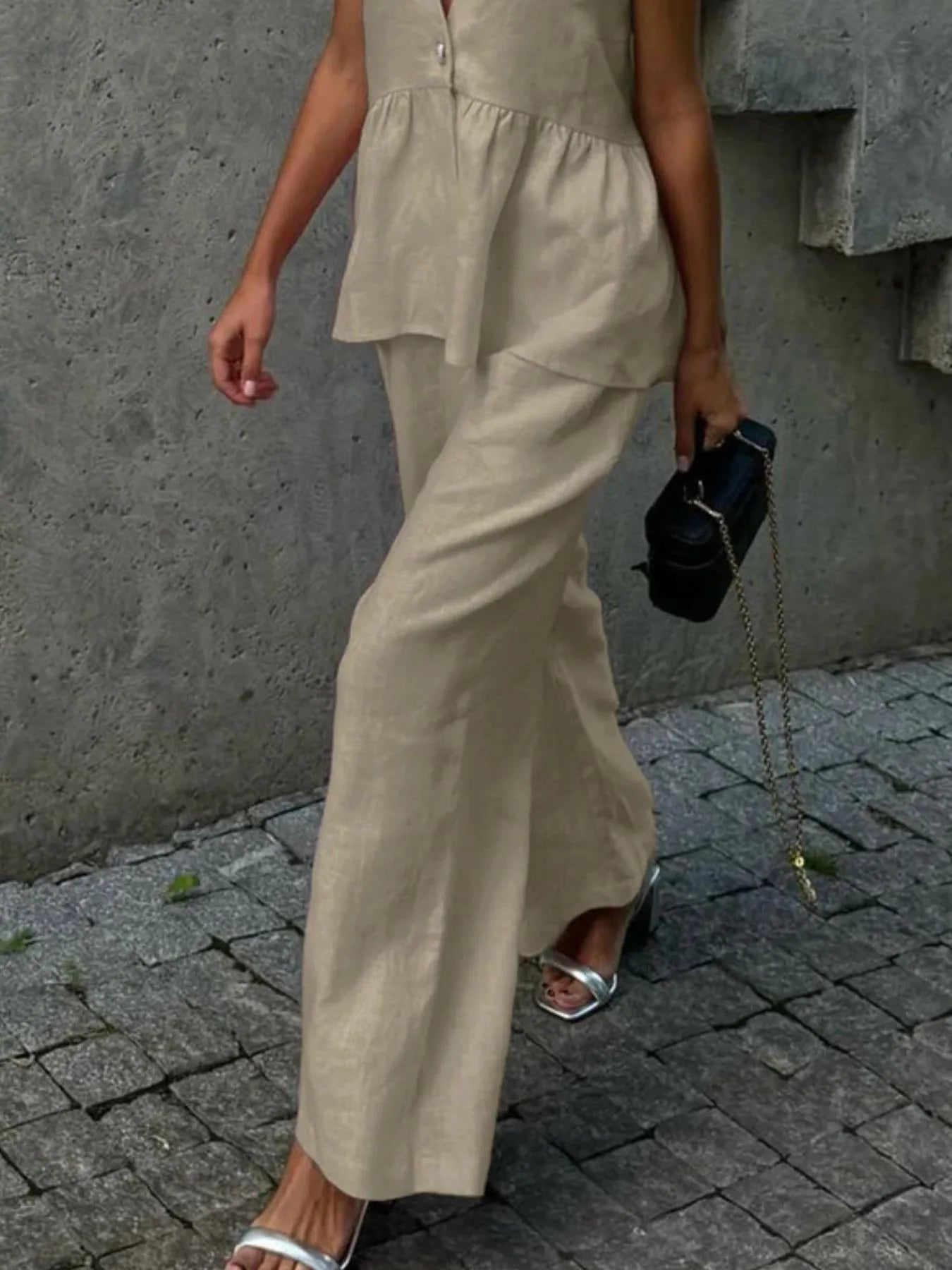 Veyra | V Yaka Yelek & Pantolon Takım