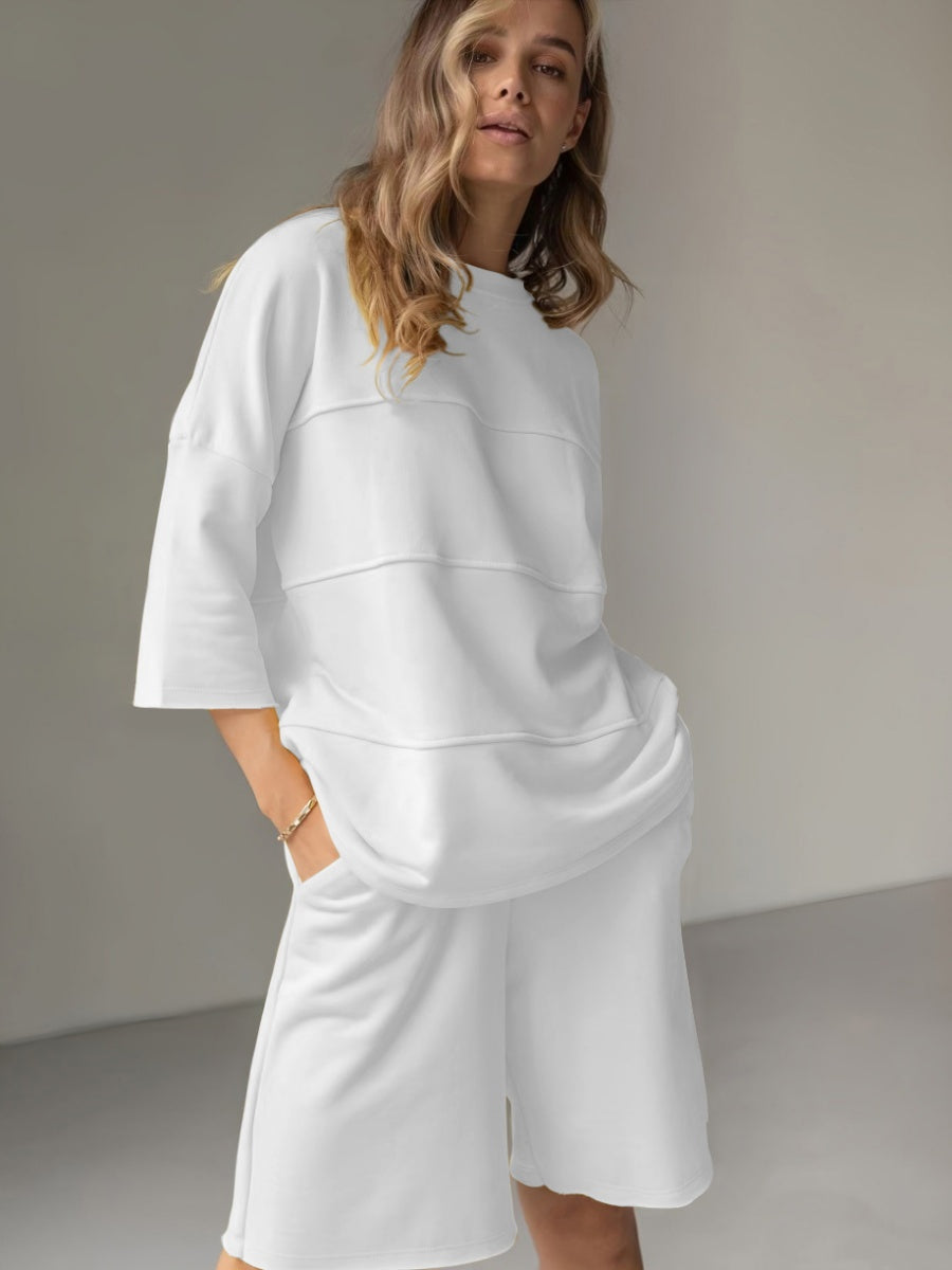 Rahat Pamuklu Şort Takım